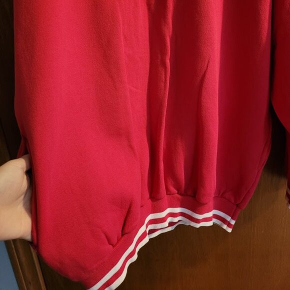 Vintage Perspective Pink Baseball White Stripes Pullover L - Picture 2 of 6